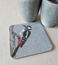 Great Spotted Woodpecker coaster - Image 1