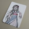 day of the dead zombie lady - aceo