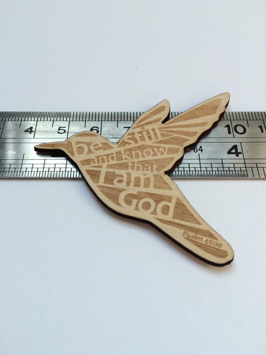 'Laser Tweet' magnet - Psalm 46:10
