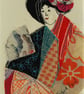 Geisha Textile Art Picture Yoko - Image 1