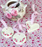 Summer Fruits, Vintage Raspberry - hand painted hanging decorations (set of 3)