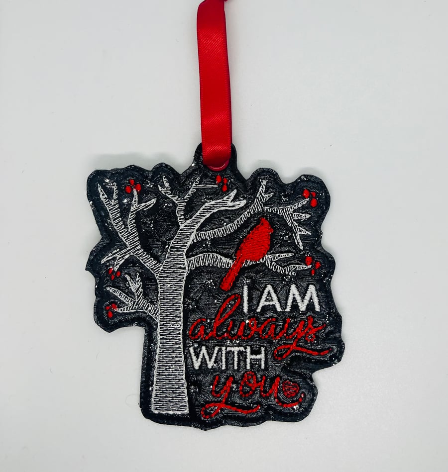 Embroidered  Memory hanging decoration -BLACK