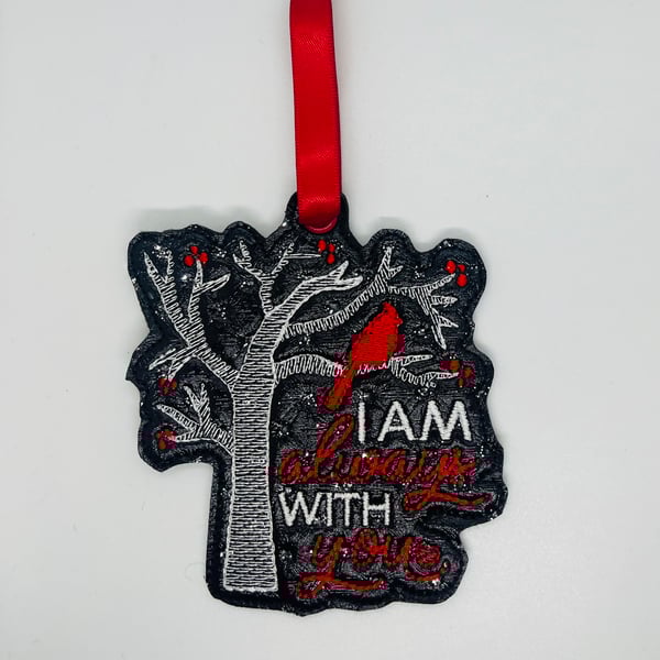 Embroidered  Memory hanging decoration -BLACK