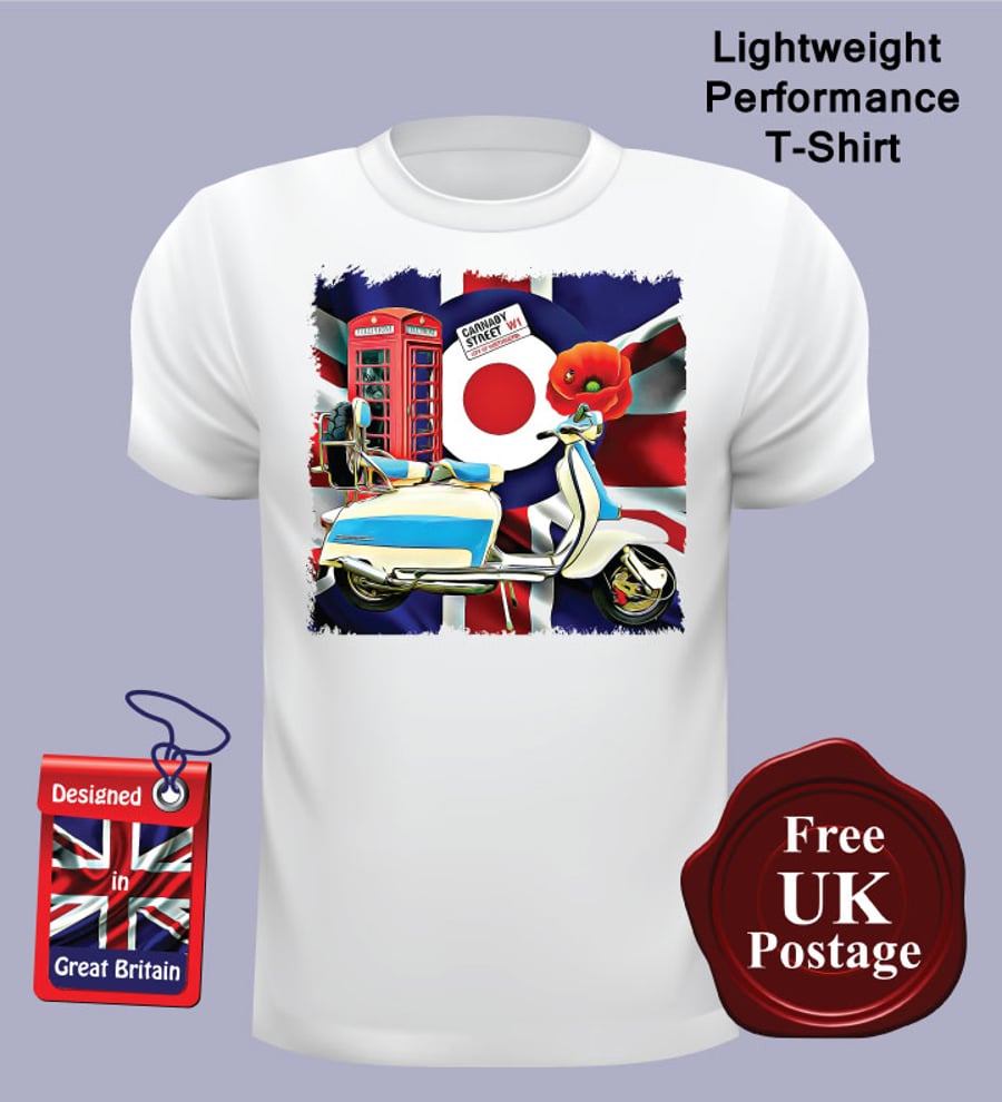 Lambretta Scooter T Shirt, Mens T Shirt, Choose Your Size