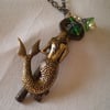 Mermaid's Garden Steampunk Key Necklace