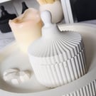 The White Vestal — Lidded Match Jar