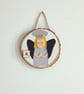 Wooden fun alphabet art with first letter scrabble tile - A Angel - Image 1