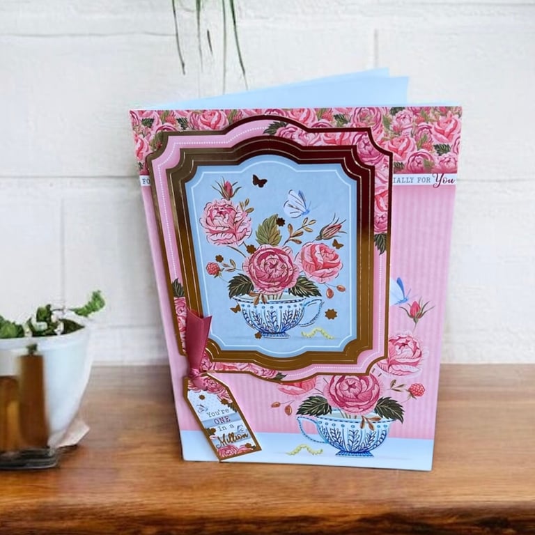 Card for Her. Rose Themed Card, for a Birthday, Thank You or Just Because.