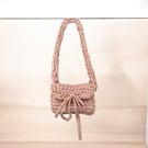 Pearly Pink  Crocheted Bag