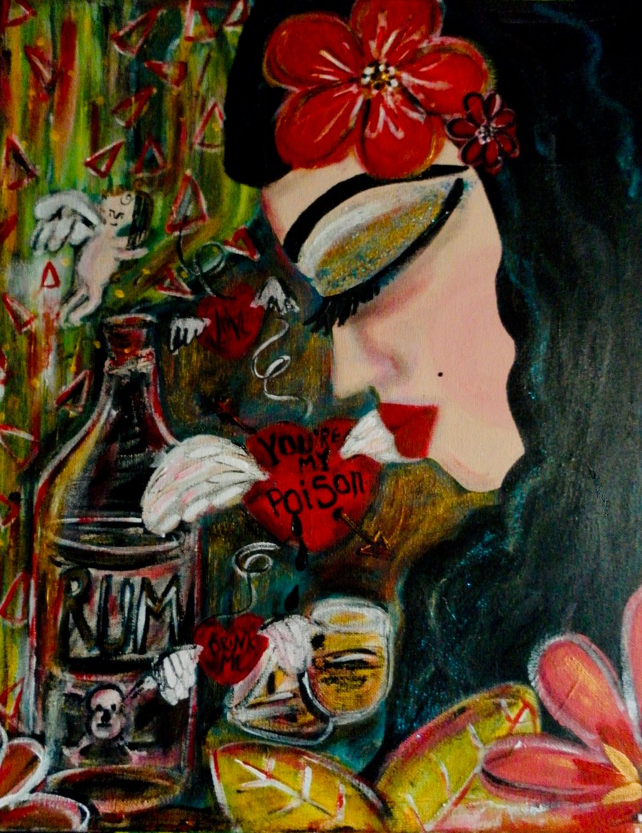 ORIGINAL PAINTING WALL ART 'YOUR MY POISON' 