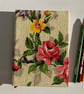 Handmade A6 Hardcover Journal made with Floral 1950's Vintage Fabric - Image 1