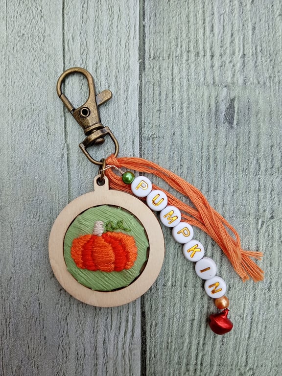 Pumpkin Keyring or Bag Charm