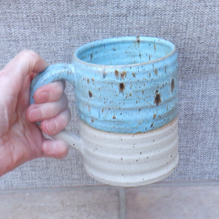 Beer stein tankard large mug pint handthrown stoneware handmade pottery cerami