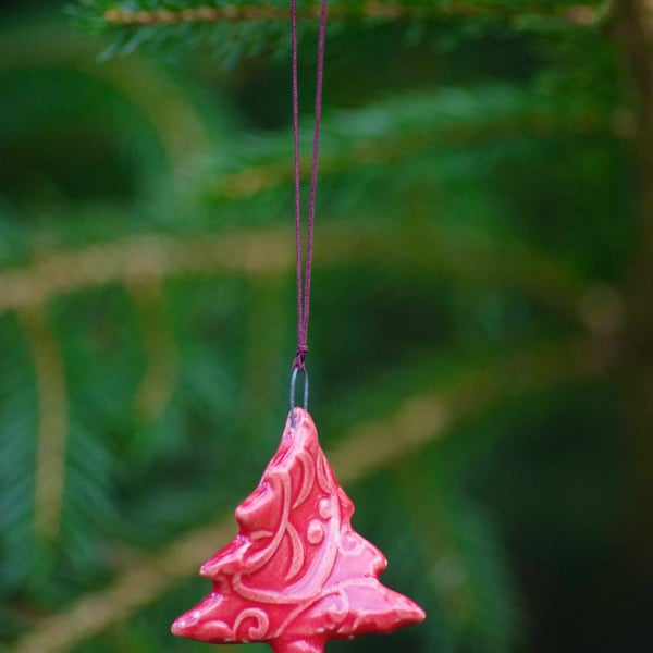 Small Christmas Red Tree - Decorations