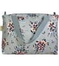 Large wash bag in Liberty cotton, floral toiletries bag with handles and pocket. - Image 7