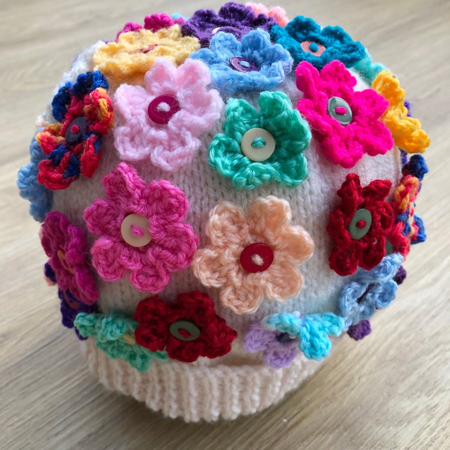 Crochet Spring Flowers All The Way With This Childs Hat (R420)