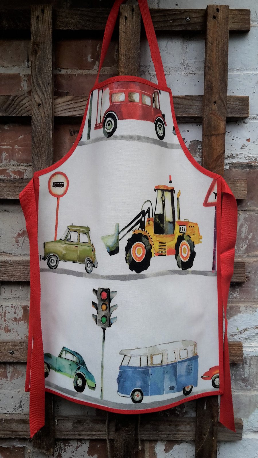 Child's PVC Apron Cars & Lorries size1 up to approx 4yrs of age