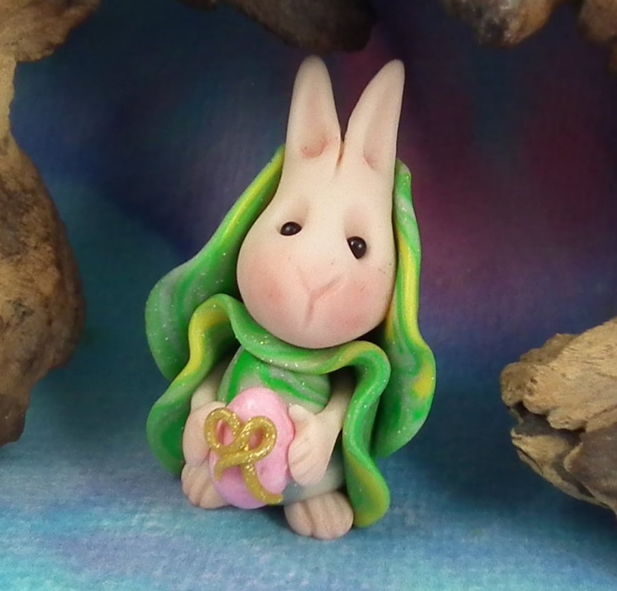 Downland Rabbit 'Neroli' with egg OOAK Sculpt by Ann Galvin