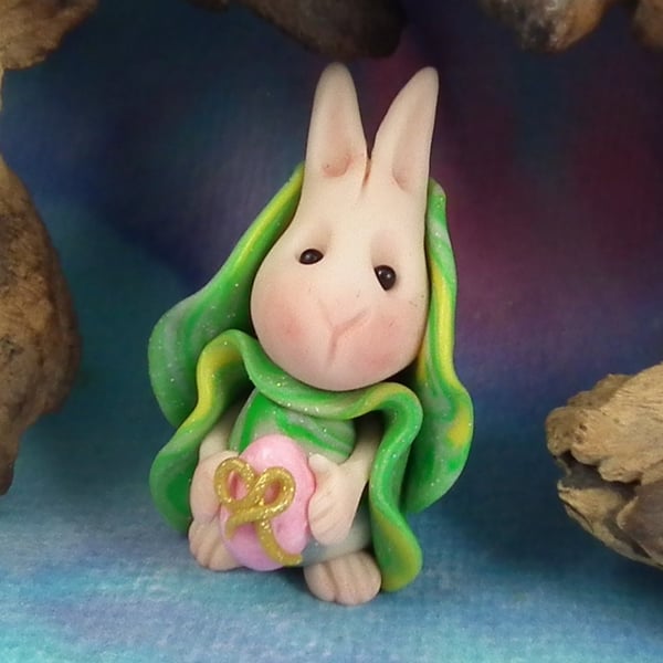 Downland Rabbit 'Neroli' with egg OOAK Sculpt by Ann Galvin
