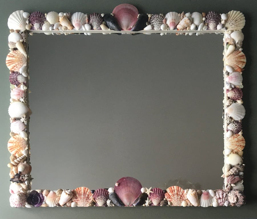 Amethyst Seashell Mirror UK only