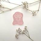 Pink Happy Vase Sticker