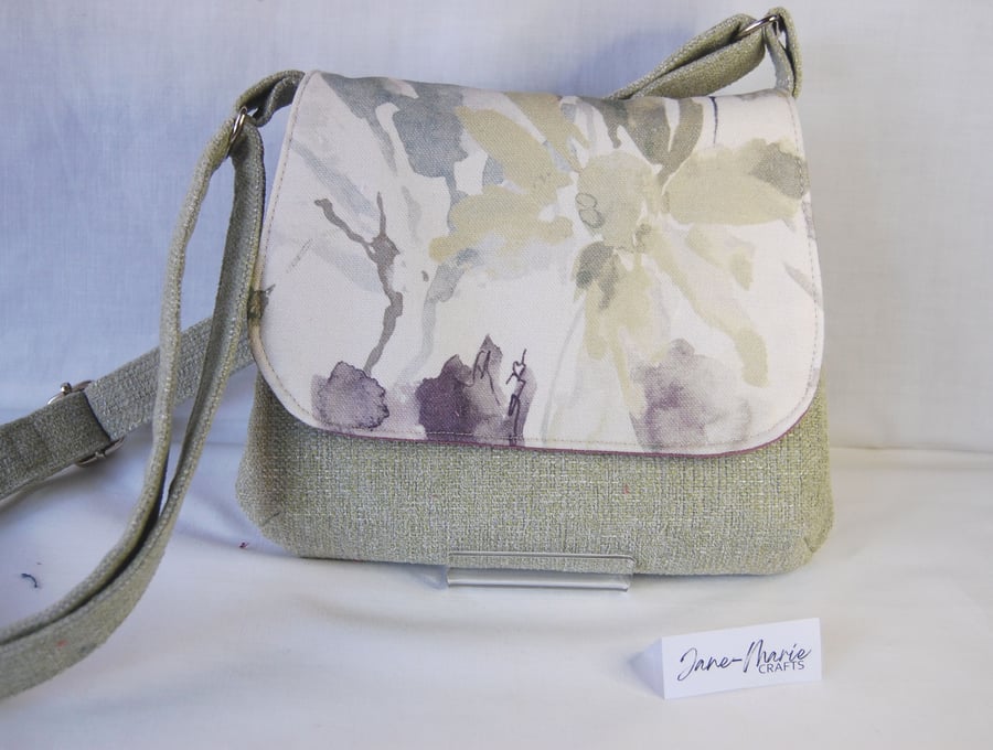Pale Green Floral "Bella" Handbag