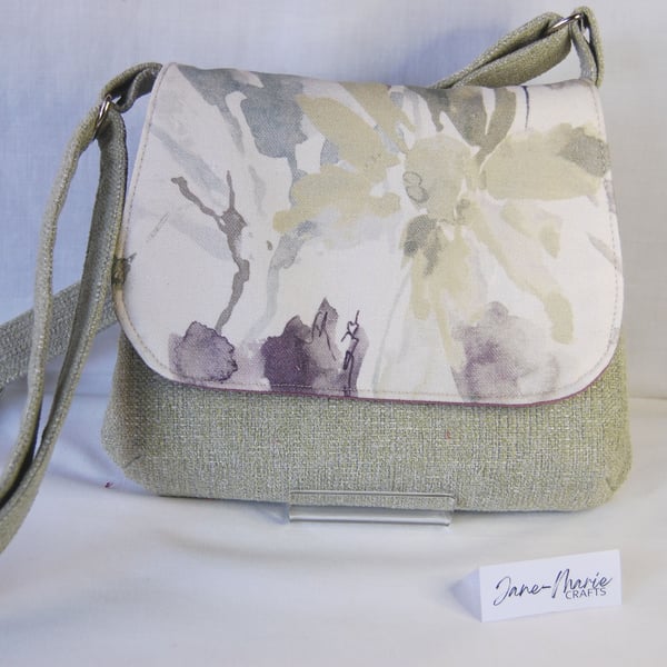 Pale Green Floral "Bella" Handbag