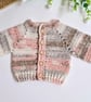 Crochet Newborn Baby Cardigan – Baby Cloud Colourway  - Image 4