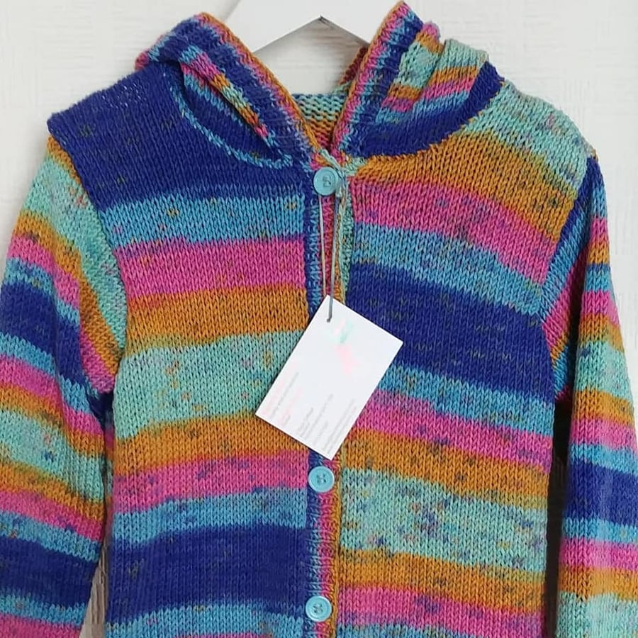 Children's colourful hooded jacket 