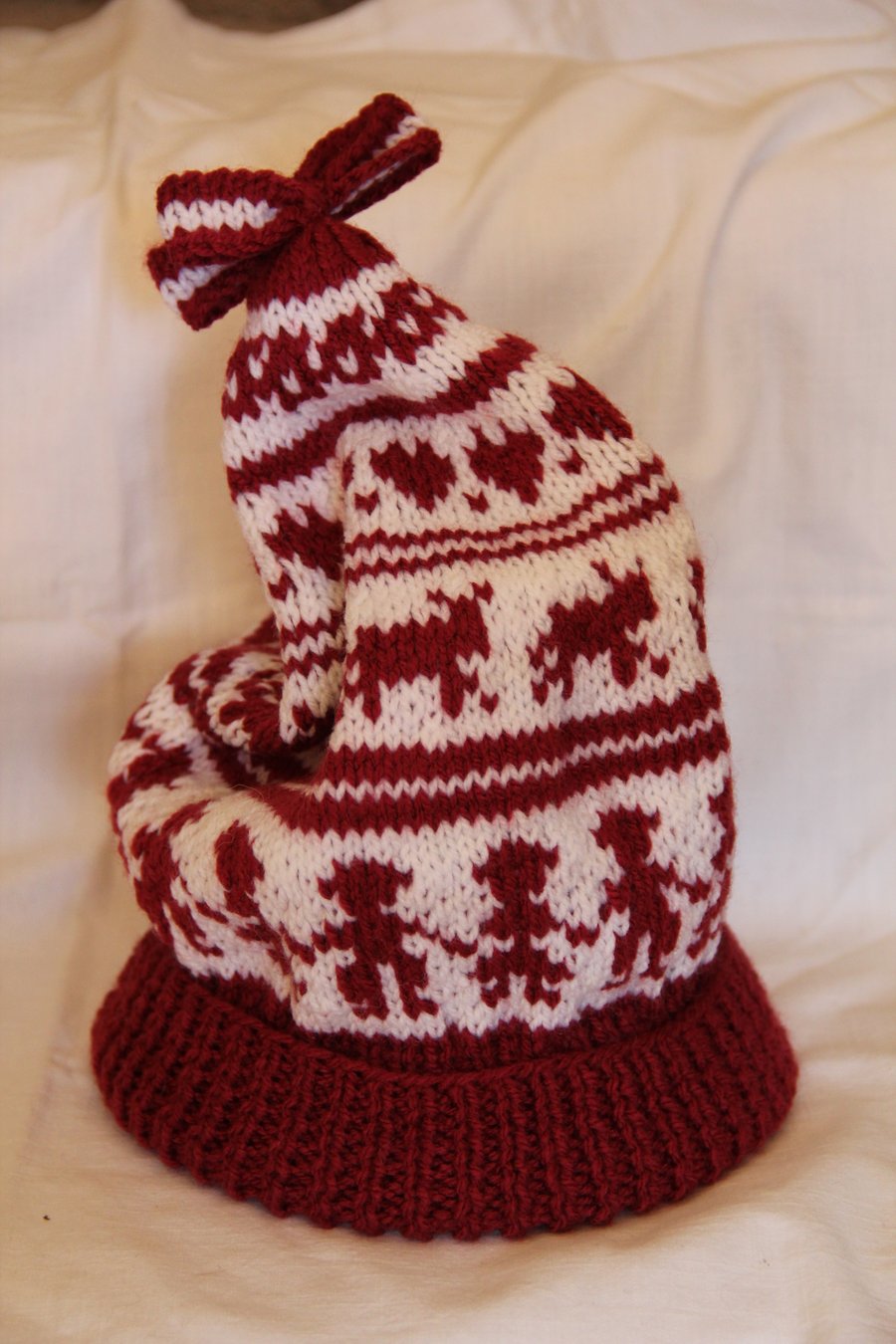 Hand Knitted Scandinavian-Style Beanie 