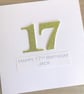 Perfectly Imperfect - SALE Half Price handmade 17th birthday card  - Image 4