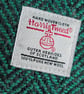 SOLD - A6 'Harris Tweed®' Reusable Notebook Cover - Jade Herringbone Floral Band - Image 5