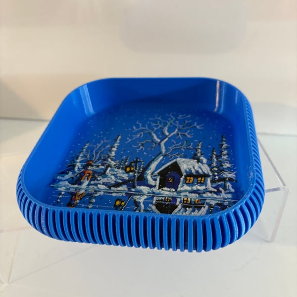 A hand painted a sealed dish by Andrew Jenkins 