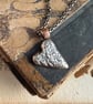 Copper & Sterling Silver Rustic Heart Necklace 