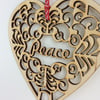 'Peace' heart (medium)