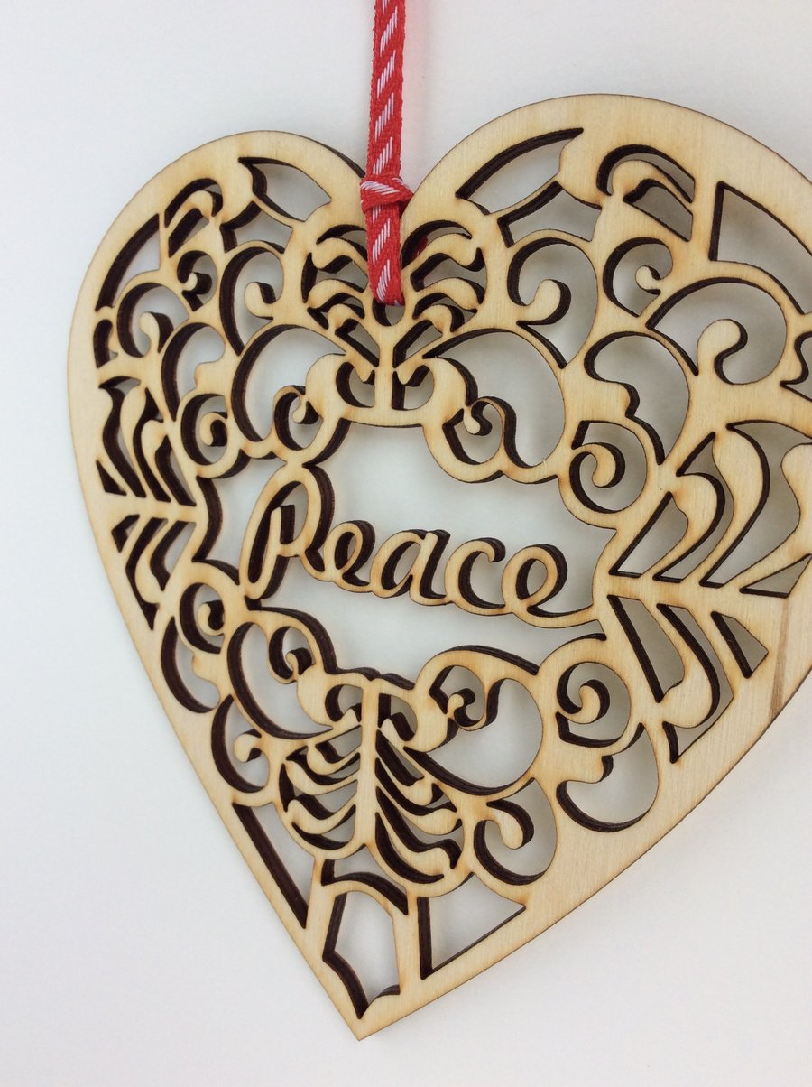 'Peace' heart (medium)