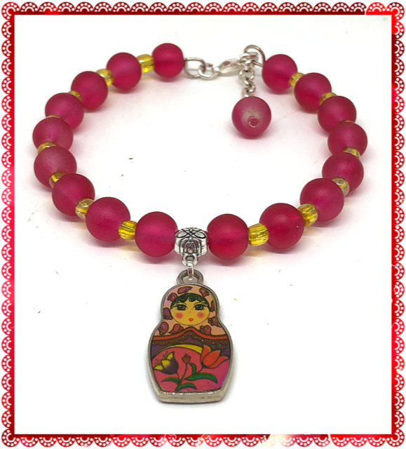 One of a Kind Babushka bangle style bracelet