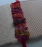 Mixed media journal - red, pink, orange, with hand woven spine - Image 2