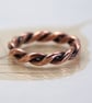Celtic Copper Ring Twisted 2mm Wire - Chunky Thumb Ring Gift for Men Twist Ring - Image 5