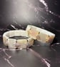 White Shell Bracelet with Sliver-Tone or Gold-Tone Details