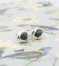 Organic Silver and Sapphire Earrings, September Birthstone - Image 3