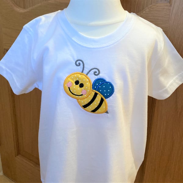 Child's applique Bee t shirt aged 2 - 3 years