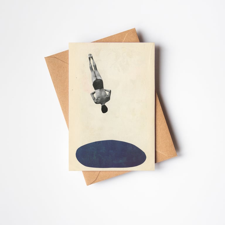 Swimming Pool Greeting Card - Springboard