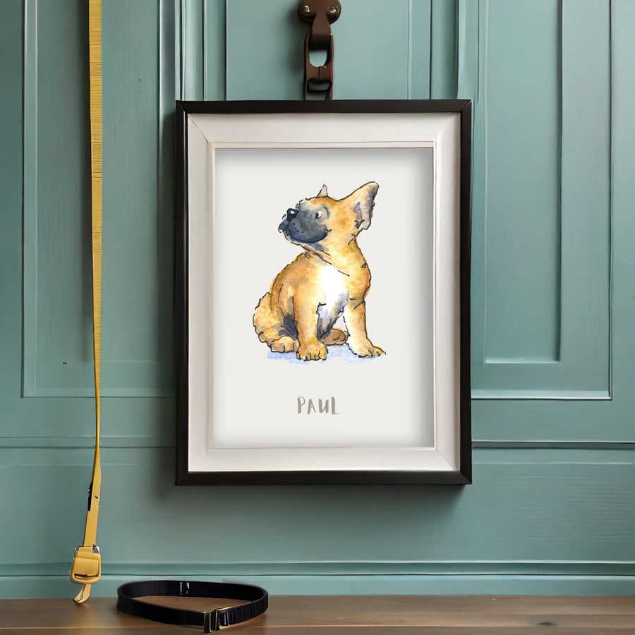 French Bulldog Personalised Dog Print