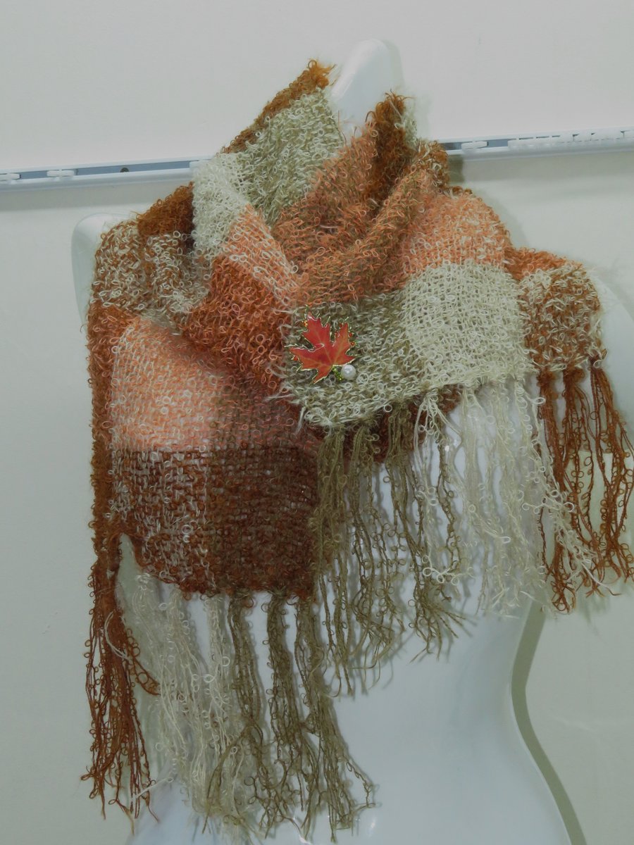 Long knitted scarf