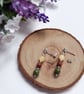 Autumn Leaves Beaded Gemstone Earrings - Image 3
