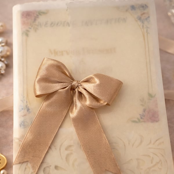 Floral Wedding Invitation Bundle, Pocket & Vellum Wrap 11x12cm