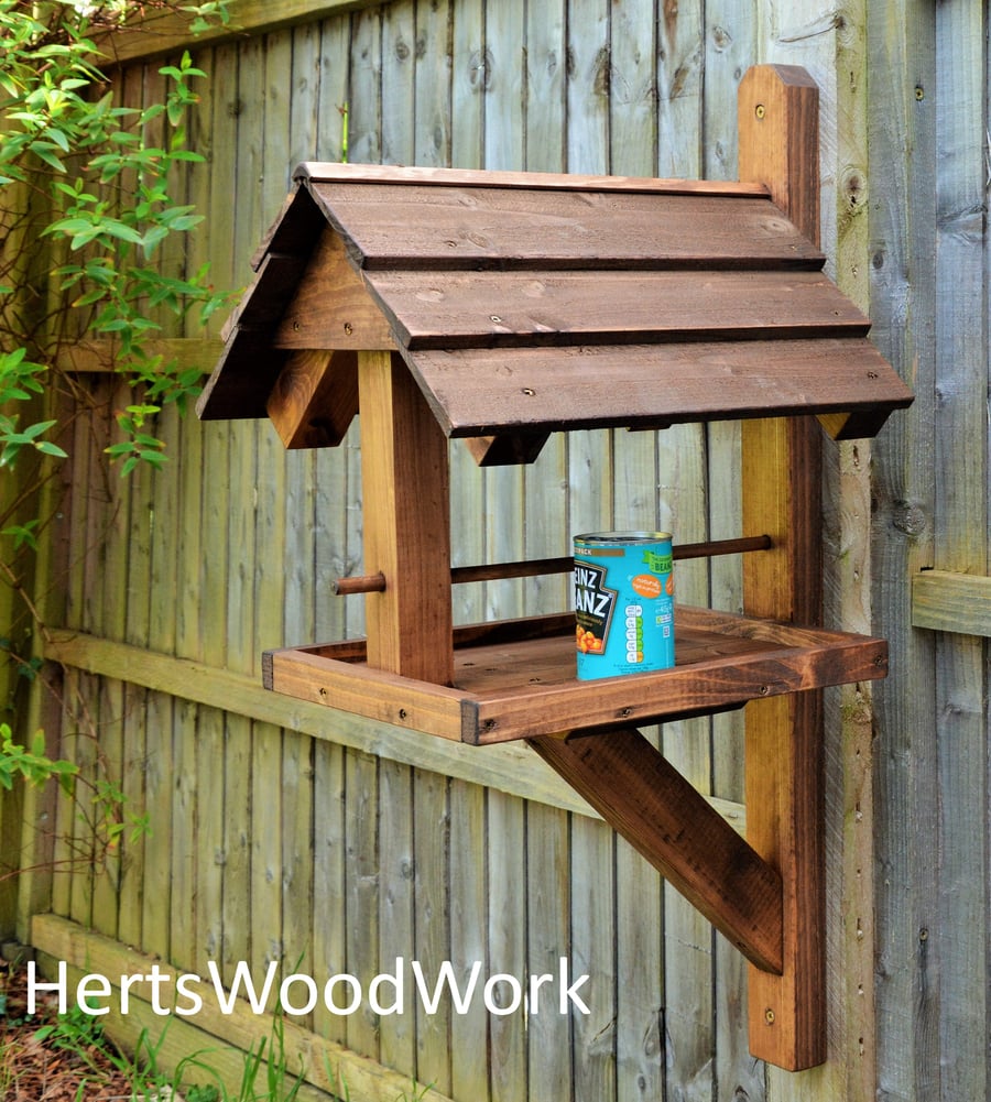 Handmade Wall Fence Mounted Bird Feeder Table (WT2)