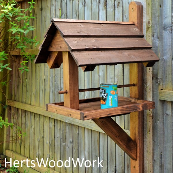 Handmade Wall Fence Mounted Bird Feeder Table (WT2)