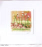 HAND EMBROIDERED GREETING CARD FLORAL GARDEN  - Image 1